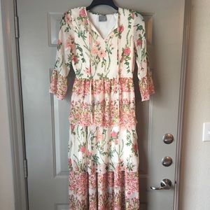 Vero Moda Floral Maxi Ruffle Dress